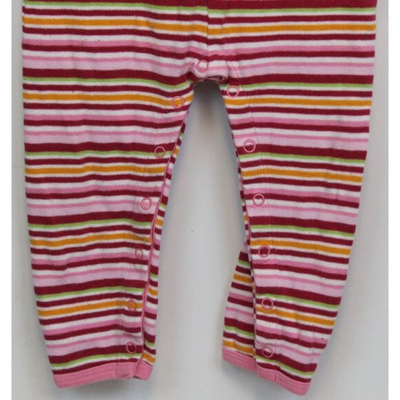Hanna Andersson Toddler Sz 90 US 3 Striped Button up One Piece Sleeper Outfit - Picture 3 of 7